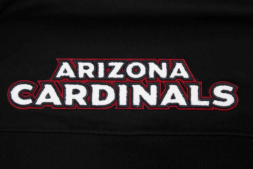 NFL ARIZONA CARDINALS CLASSIC CHANDAIL À CAPUCHON COURT EN MOLLETON POUR FEMME (NOIR)