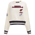 NFL ARIZONA CARDINALS RETRO CLASSIC CHANDAIL À COL ROND CÔTELÉ POUR FEMME (COQUILLE D'ŒUF/NOIR)