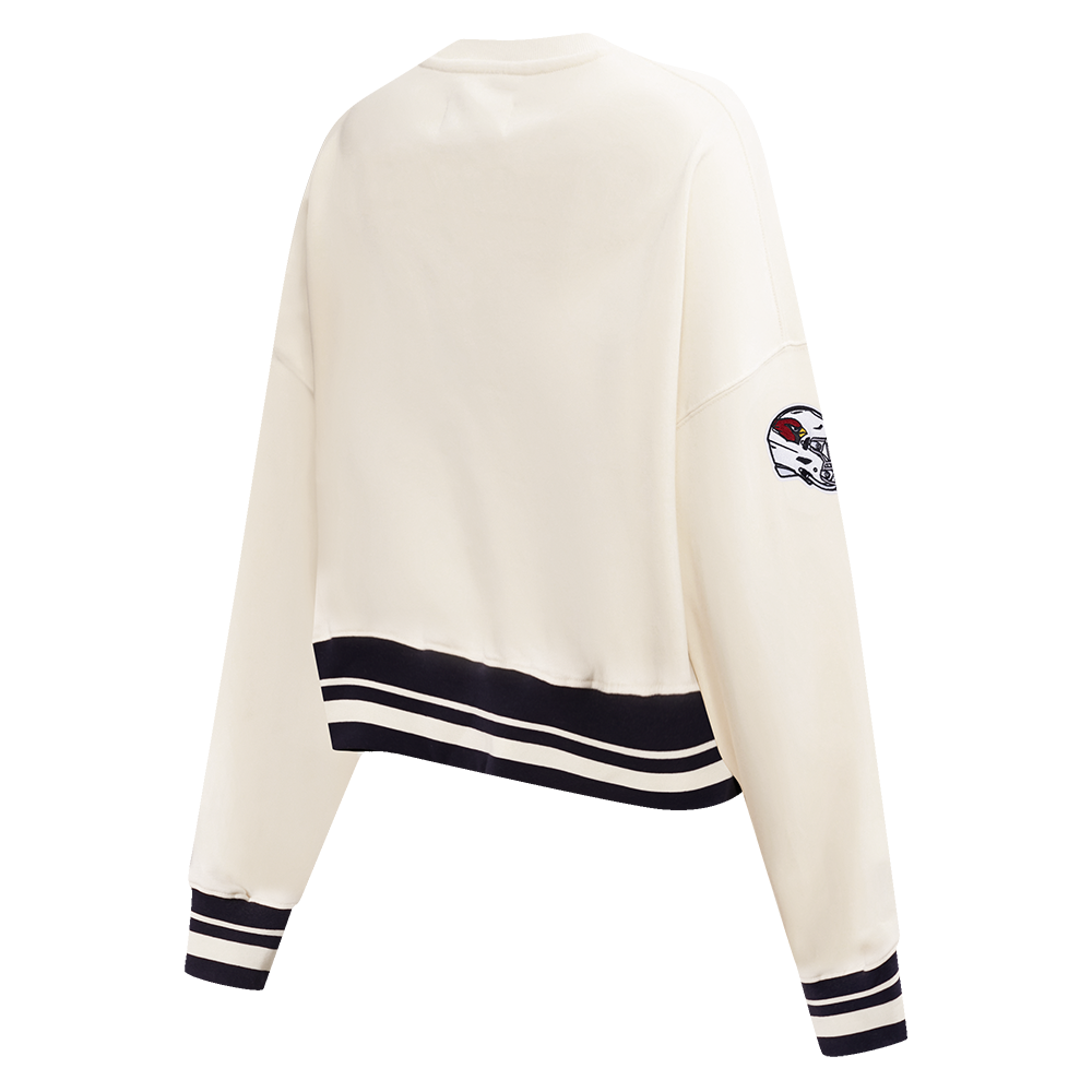 NFL ARIZONA CARDINALS RETRO CLASSIC CHANDAIL À COL ROND CÔTELÉ POUR FEMME (COQUILLE D'ŒUF/NOIR)