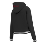 NFL ARIZONA CARDINALS MASHUP WOMEN'S RIB CROPPED PO HOODIE (BLACK)