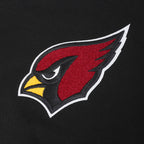 NFL ARIZONA CARDINALS MASHUP WOMEN'S RIB CROPPED PO HOODIE (BLACK)