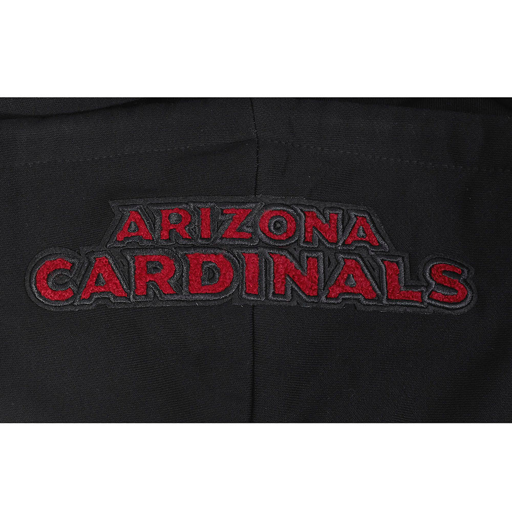 NFL ARIZONA CARDINALS MASHUP WOMEN'S RIB CROPPED PO HOODIE (BLACK)