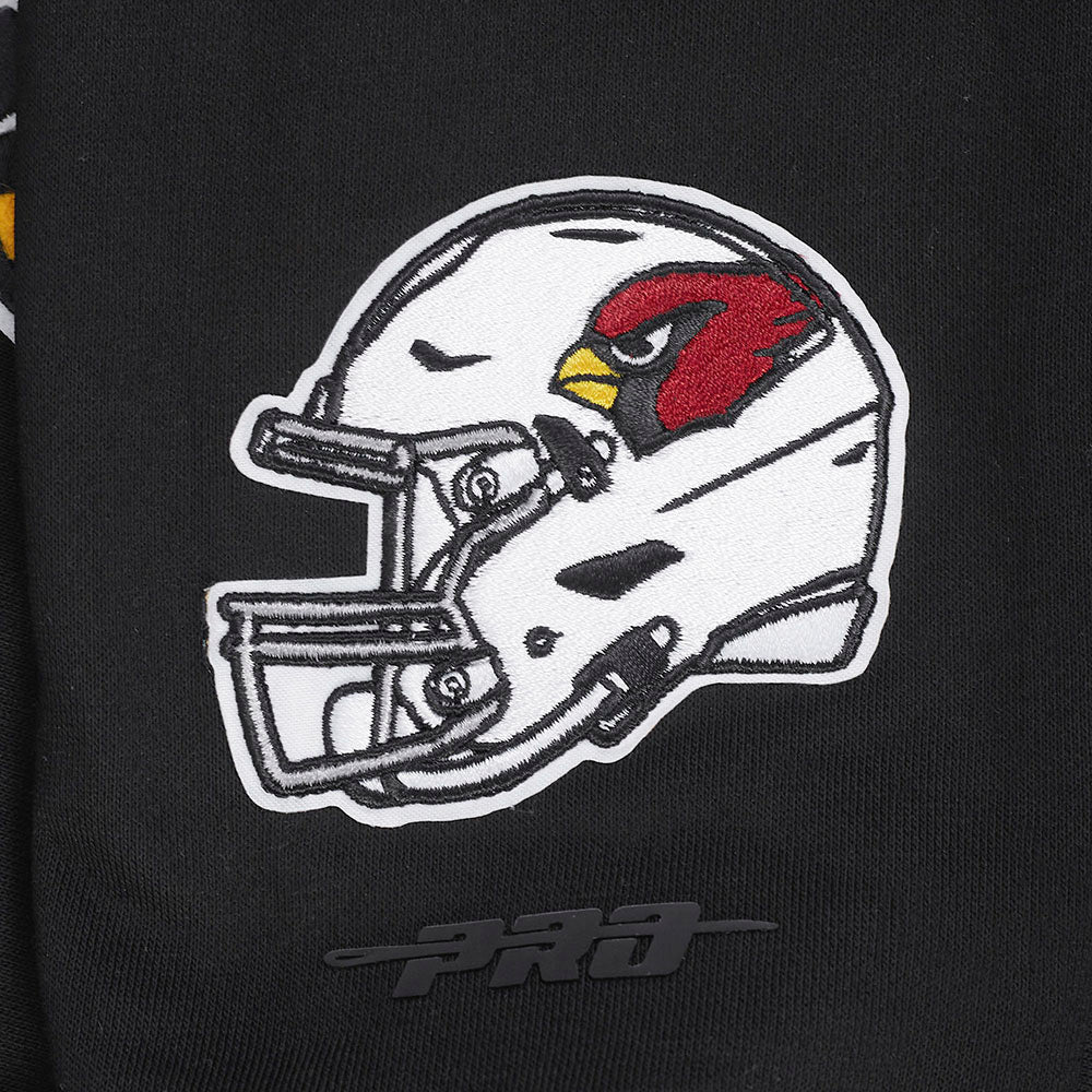 NFL ARIZONA CARDINALS MASHUP WOMEN'S RIB CROPPED PO HOODIE (BLACK)