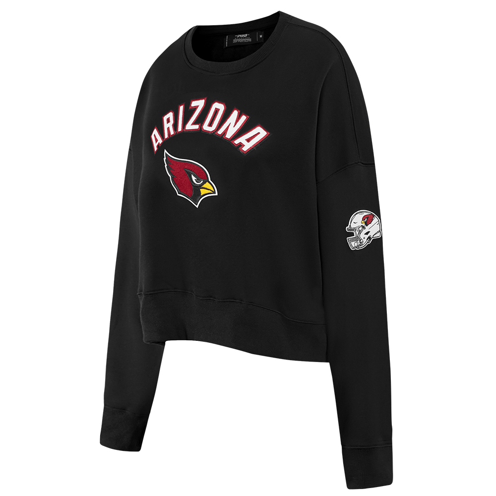 NFL ARIZONA CARDINALS CLASSIC WOMEN'S FLEECE CREWNECK (BLACK)