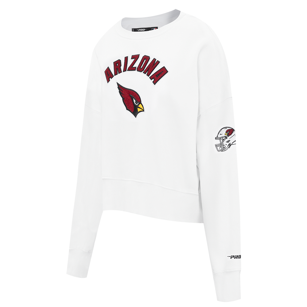 NFL ARIZONA CARDINALS CLASSIC WOMEN'S FLEECE CREWNECK (WHITE)