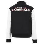 NFL ARIZONA CARDINALS CLASSIC WOMEN'S WOOL VARSITY JACKET (BLACK/WHITE)