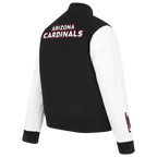 NFL ARIZONA CARDINALS CLASSIC WOMEN'S WOOL VARSITY JACKET (BLACK/WHITE)