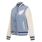 NFL ARIZONA CARDINALS VARSITY BLUES WOMEN'S DENIM VARSITY JACKET (DENIM/LINEN)
