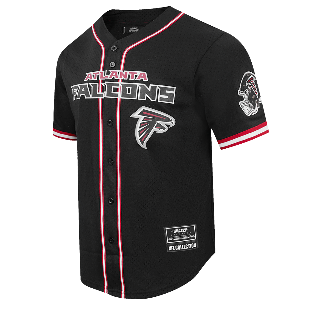 NFL ATLANTA FALCONS CLASSIC MESH CHEMISE BOUTONNÉE (NOIR/ROUGE)