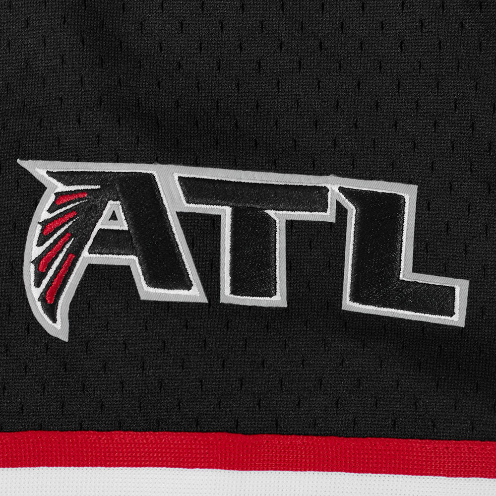NFL ATLANTA FALCONS CLASSIC MESH CHEMISE BOUTONNÉE (NOIR/ROUGE)