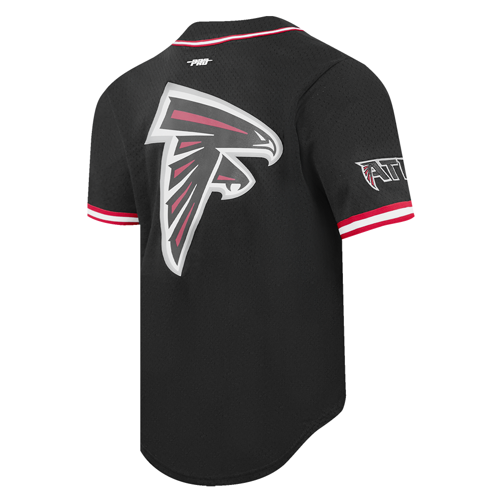 NFL ATLANTA FALCONS CLASSIC MESH CHEMISE BOUTONNÉE (NOIR/ROUGE)