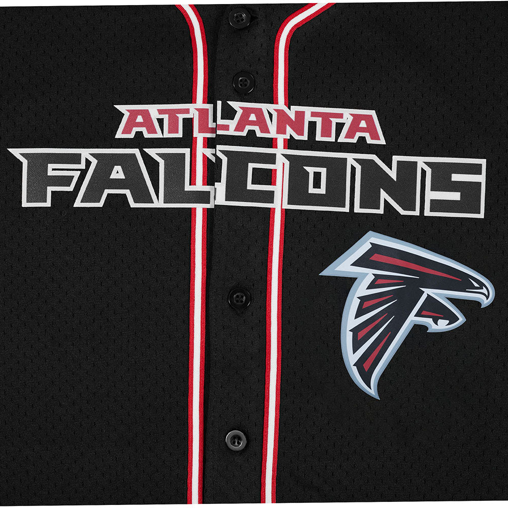 NFL ATLANTA FALCONS CLASSIC MESH CHEMISE BOUTONNÉE (NOIR/ROUGE)