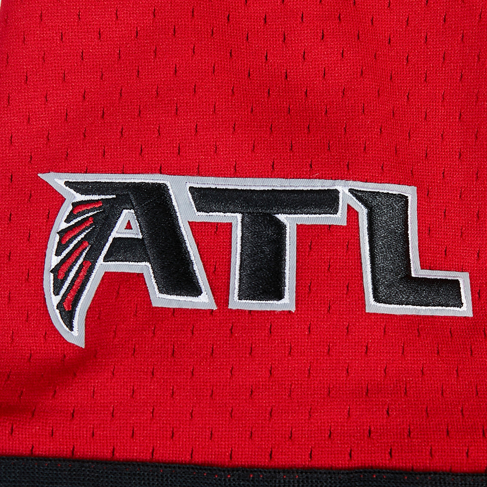 NFL ATLANTA FALCONS CLASSIC MESH BUTTON DOWN SHIRT (RED/BLACK)