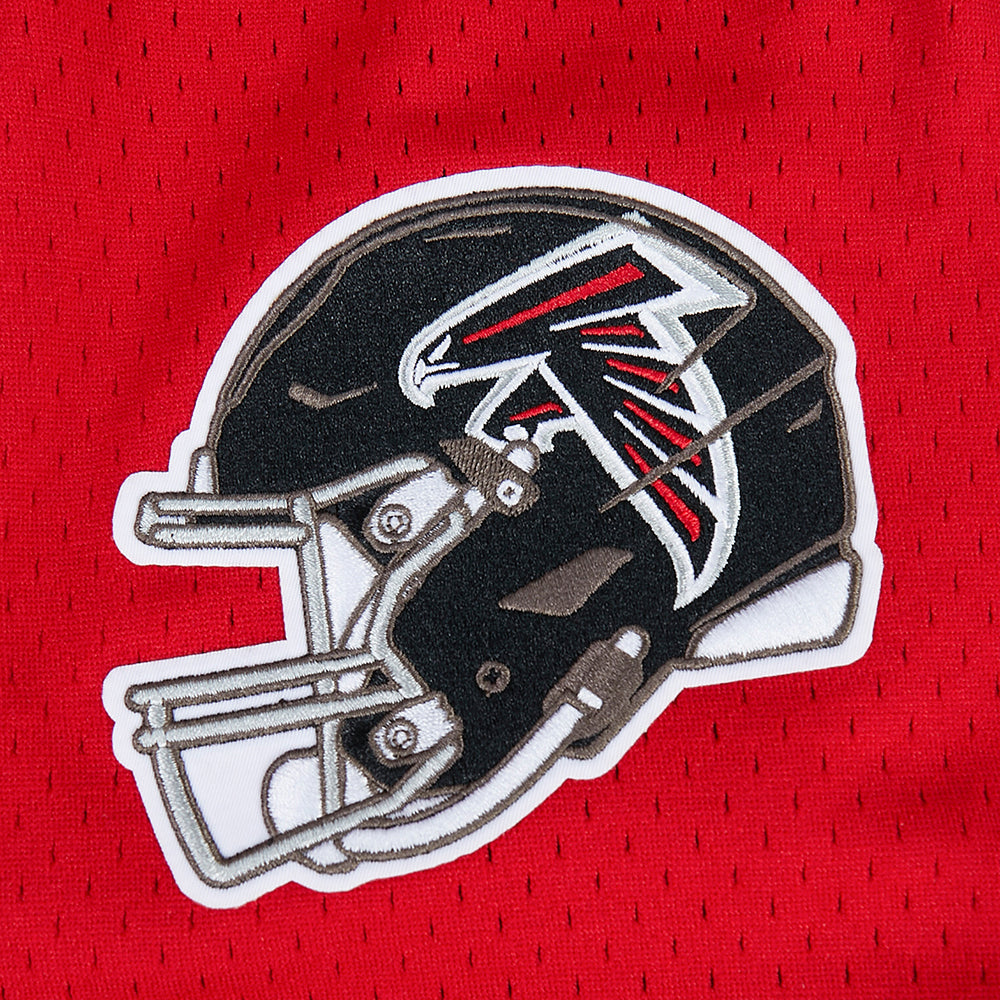 NFL ATLANTA FALCONS CLASSIC MESH BUTTON DOWN SHIRT (RED/BLACK)