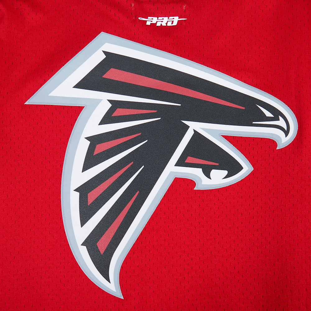 NFL ATLANTA FALCONS CLASSIC MESH BUTTON DOWN SHIRT (RED/BLACK)