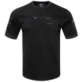 NFL ATLANTA FALCONS TRIPLE BLACK T-SHIRT EN MAILLE DOUBLE POUR HOMME (TRIPLE NOIR)