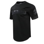 NFL ATLANTA FALCONS TRIPLE BLACK T-SHIRT EN MAILLE DOUBLE POUR HOMME (TRIPLE NOIR)