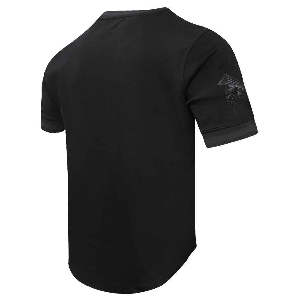 NFL ATLANTA FALCONS TRIPLE BLACK T-SHIRT EN MAILLE DOUBLE POUR HOMME (TRIPLE NOIR)