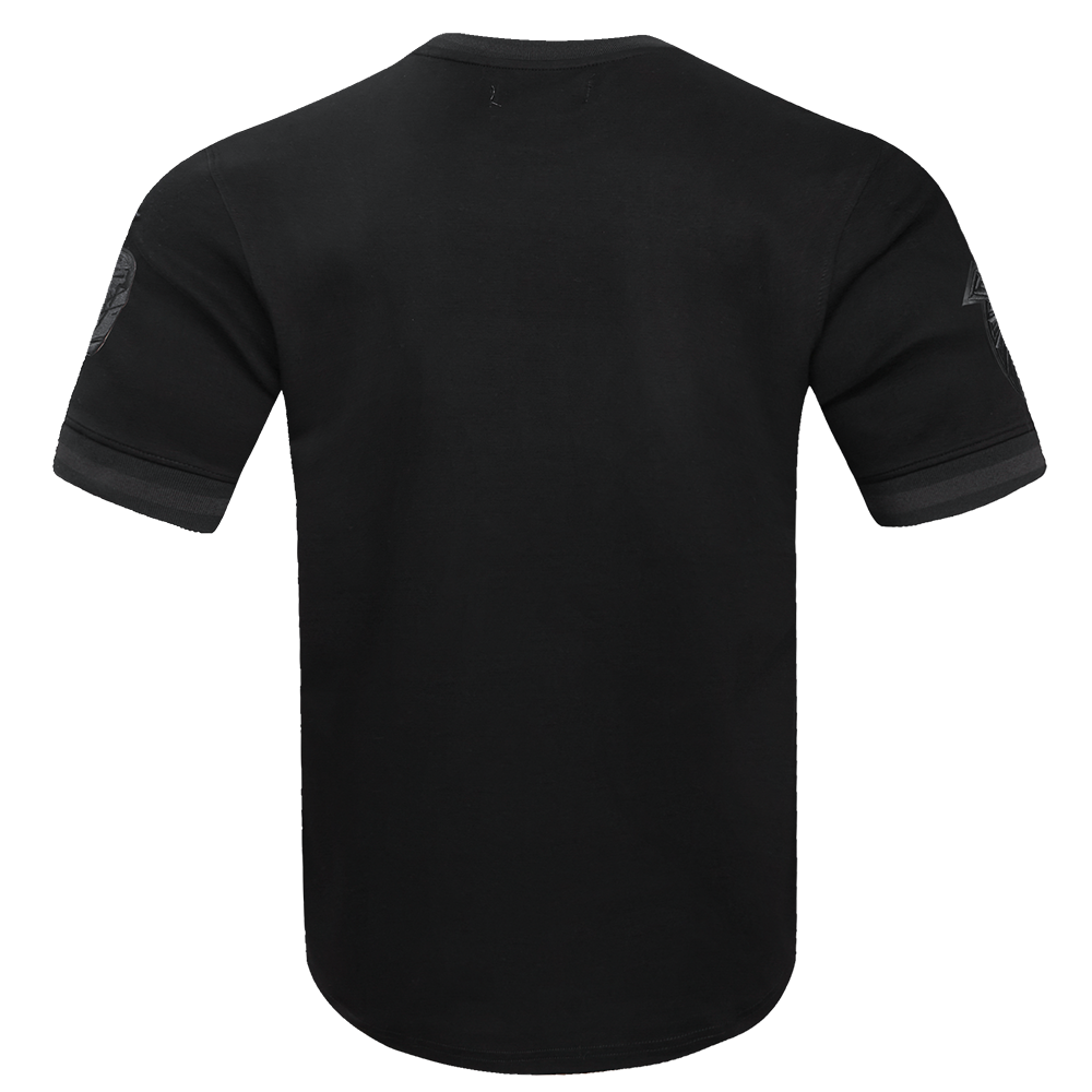 NFL ATLANTA FALCONS TRIPLE BLACK T-SHIRT EN MAILLE DOUBLE POUR HOMME (TRIPLE NOIR)