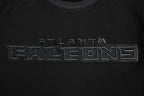NFL ATLANTA FALCONS TRIPLE BLACK T-SHIRT EN MAILLE DOUBLE POUR HOMME (TRIPLE NOIR)
