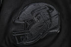 NFL ATLANTA FALCONS TRIPLE BLACK T-SHIRT EN MAILLE DOUBLE POUR HOMME (TRIPLE NOIR)