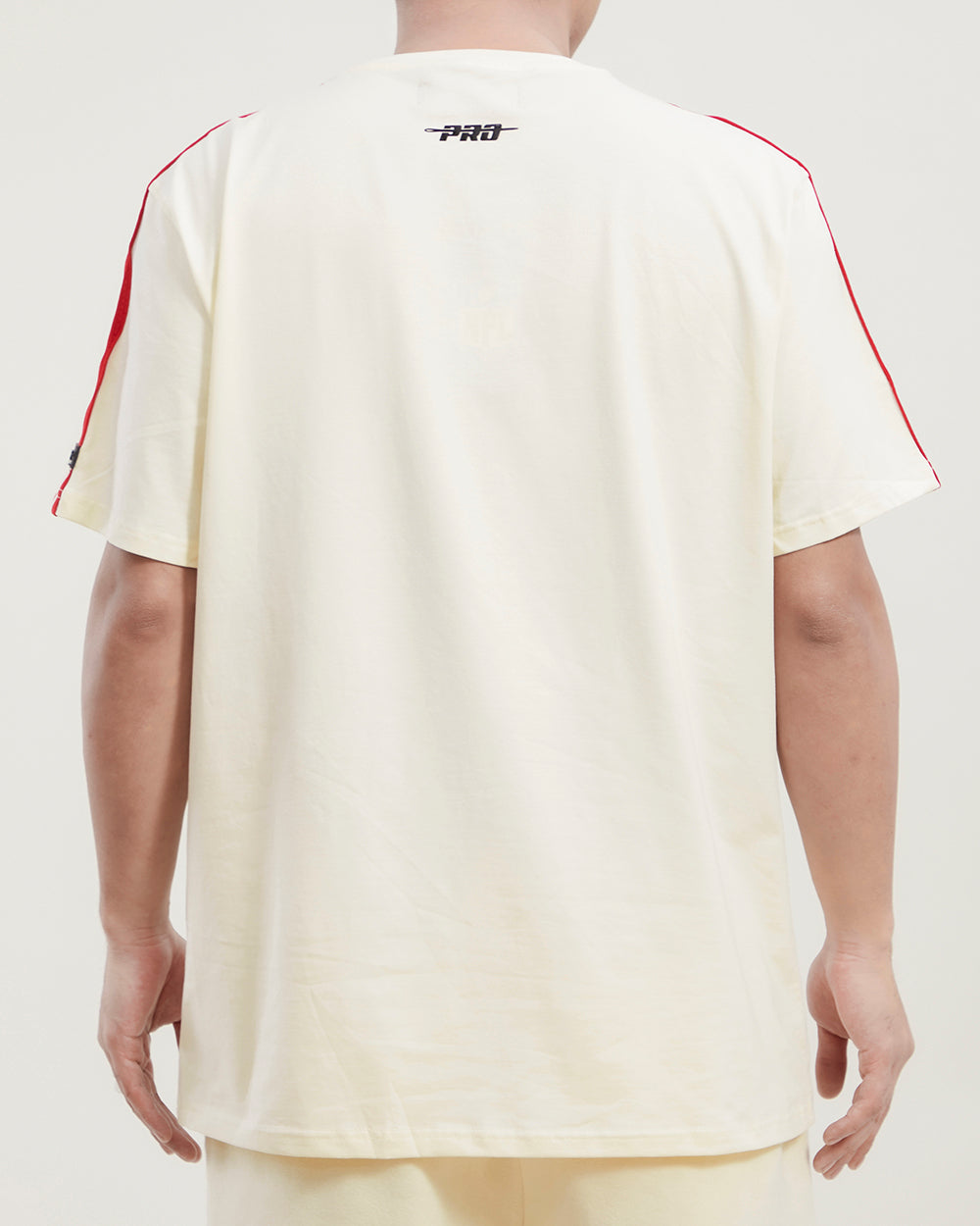 NFL ATLANTA FALCONS RETRO CLASSIC MEN'S STRIPED TEE (EGGSHELL/ RED)