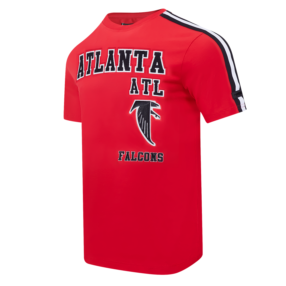 NFL ATLANTA FALCONS RETRO CLASSIC MEN'S STRIPED TEE (RED/BLACK)