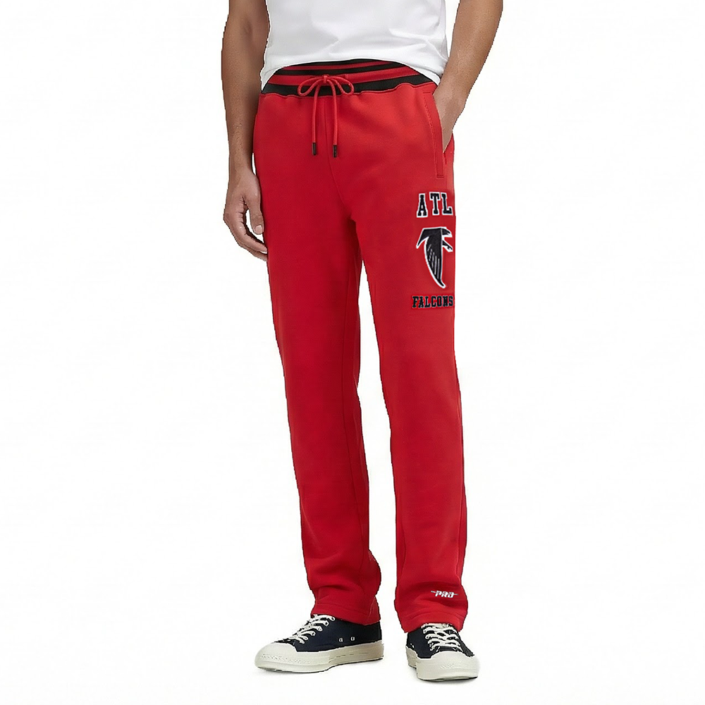 NFL ATLANTA FALCONS RETRO CLASSIC PANTALON OUATÉ POUR HOMME (ROUGE/NOIR)