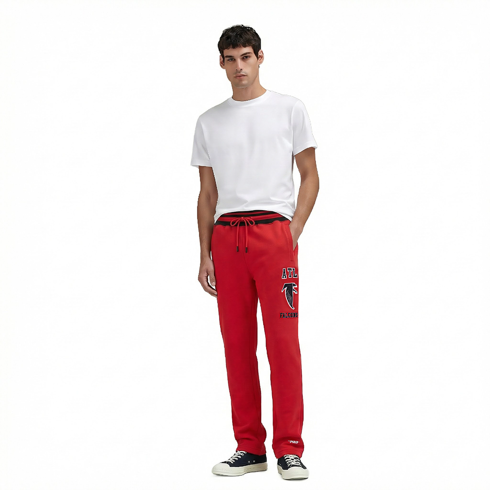 NFL ATLANTA FALCONS RETRO CLASSIC PANTALON OUATÉ POUR HOMME (ROUGE/NOIR)