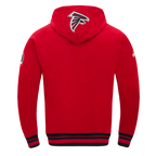 NFL ATLANTA FALCONS SCRIPT TAIL MEN'S RIB FLC PO HOODIE (RED/BLACK)