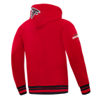NFL ATLANTA FALCONS SCRIPT TAIL MEN'S RIB FLC PO HOODIE (RED/BLACK)