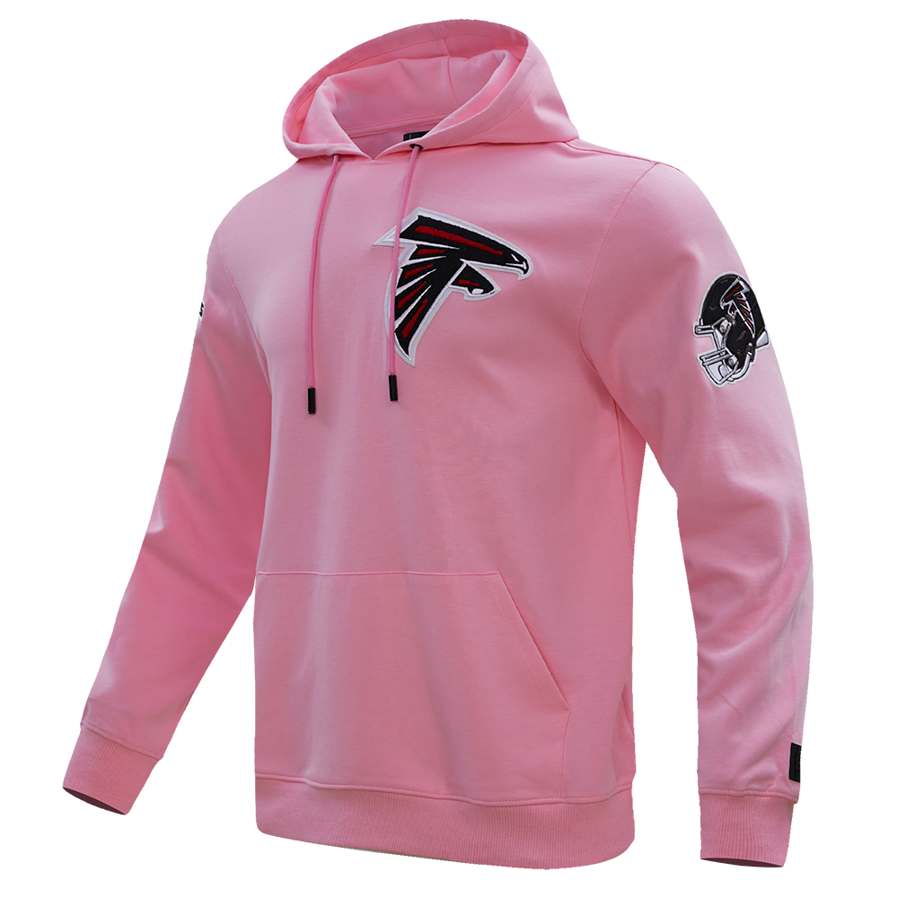 NFL ATLANTA  FALCONS CLASSIC CHENILLE DOUBLE KNIT PULLOVER HOODIE (PINK)