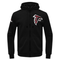 NFL ATLANTA  FALCONS CLASSIC CHENILLE MEN'S DK FZ HOODIE (BLACK)