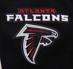 NFL ATLANTA  FALCONS CLASSIC CHENILLE MEN'S DK FZ HOODIE (BLACK)