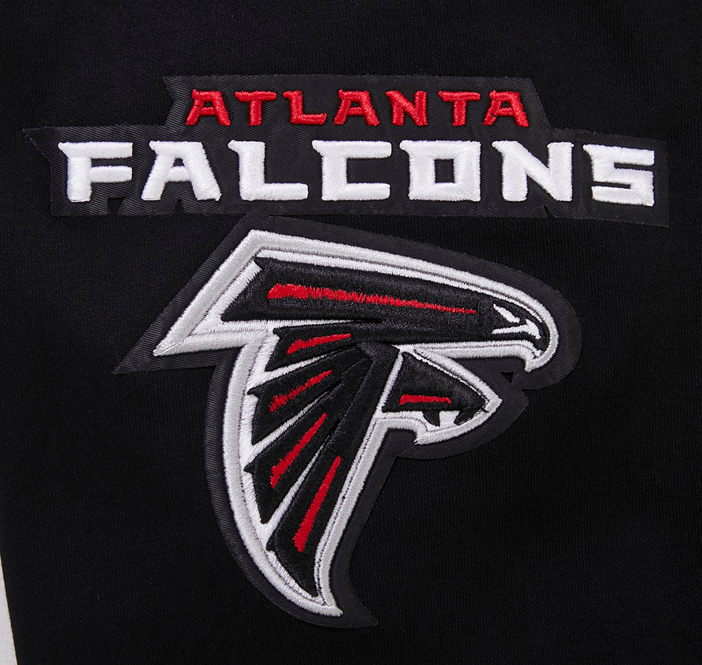 NFL ATLANTA  FALCONS CLASSIC CHENILLE MEN'S DK FZ HOODIE (BLACK)