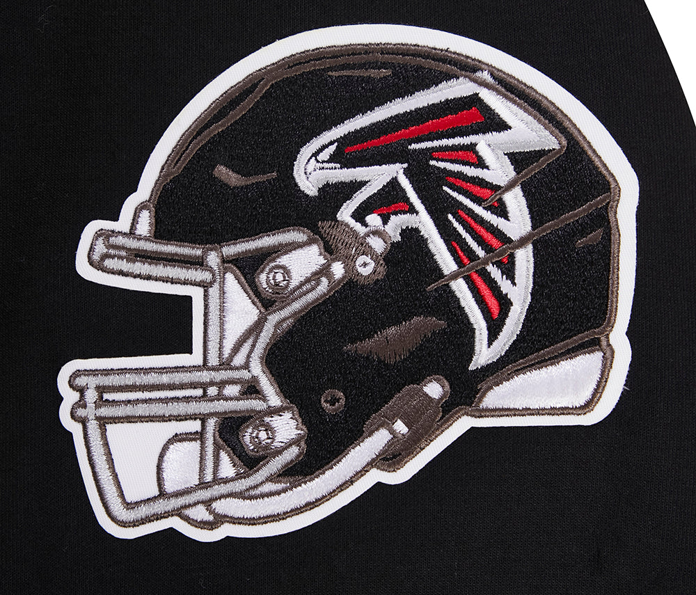 NFL ATLANTA  FALCONS CLASSIC CHENILLE MEN'S DK FZ HOODIE (BLACK)