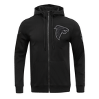 NFL ATLANTA FALCONS TRIPLE BLACK MEN'S DK FZ HOODIE (TRIPLE BLACK)