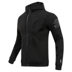 NFL ATLANTA FALCONS TRIPLE BLACK MEN'S DK FZ HOODIE (TRIPLE BLACK)