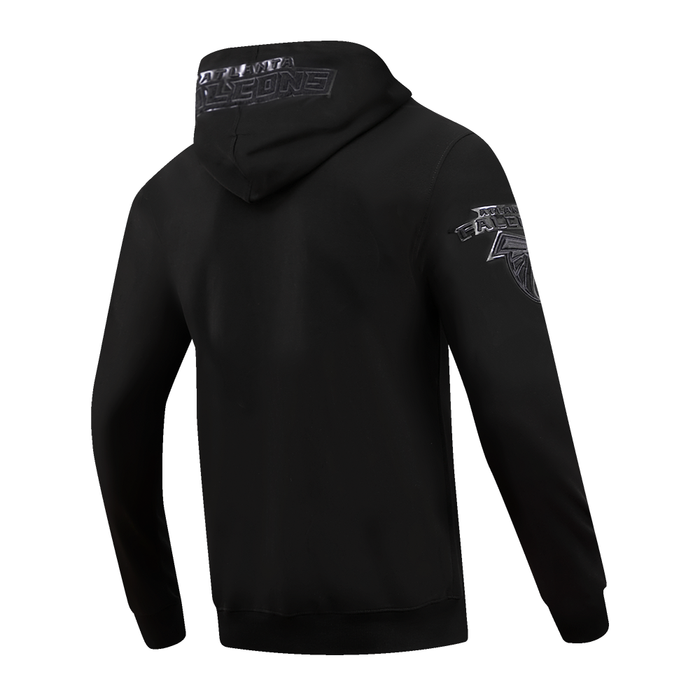 NFL ATLANTA FALCONS TRIPLE BLACK MEN'S DK FZ HOODIE (TRIPLE BLACK)
