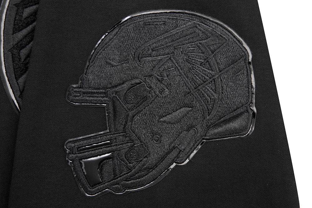 NFL ATLANTA FALCONS TRIPLE BLACK MEN'S DK FZ HOODIE (TRIPLE BLACK)