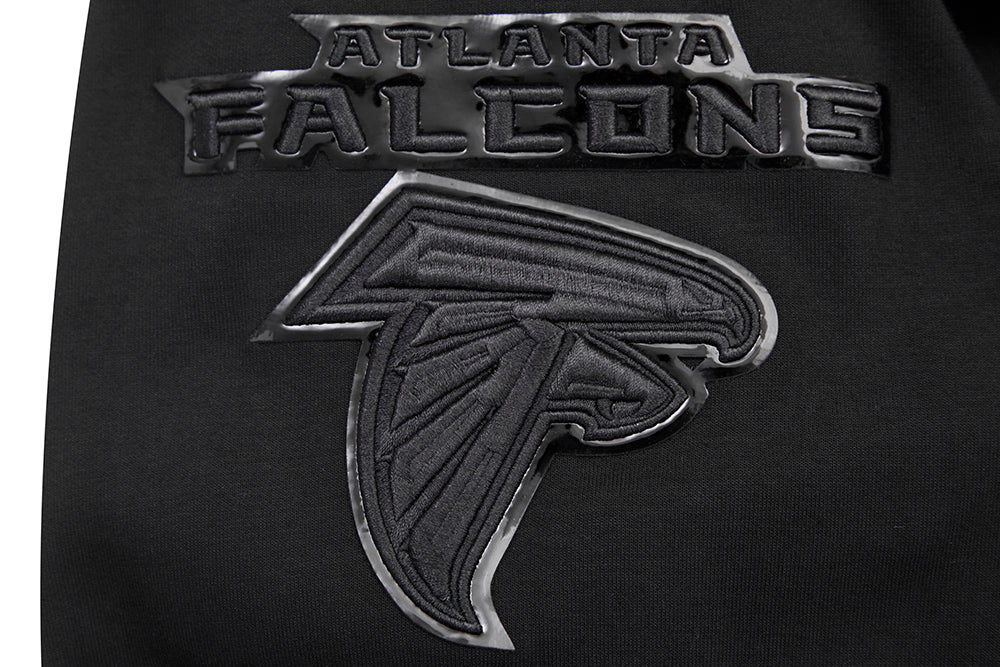 NFL ATLANTA FALCONS TRIPLE BLACK MEN'S DK FZ HOODIE (TRIPLE BLACK)