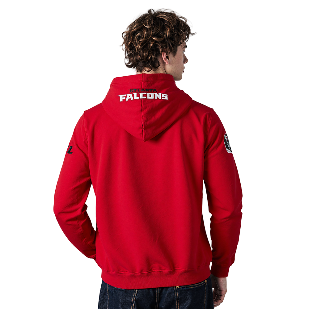 NFL ATLANTA FALCONS OLD ENGLISH CHANDAIL À CAPUCHON POUR HOMME (ROUGE)