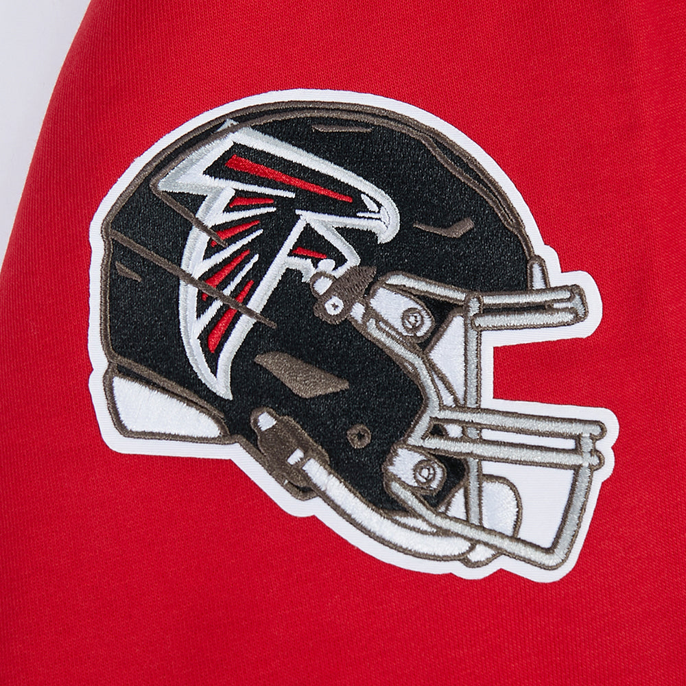 NFL ATLANTA FALCONS OLD ENGLISH CHANDAIL À CAPUCHON POUR HOMME (ROUGE)
