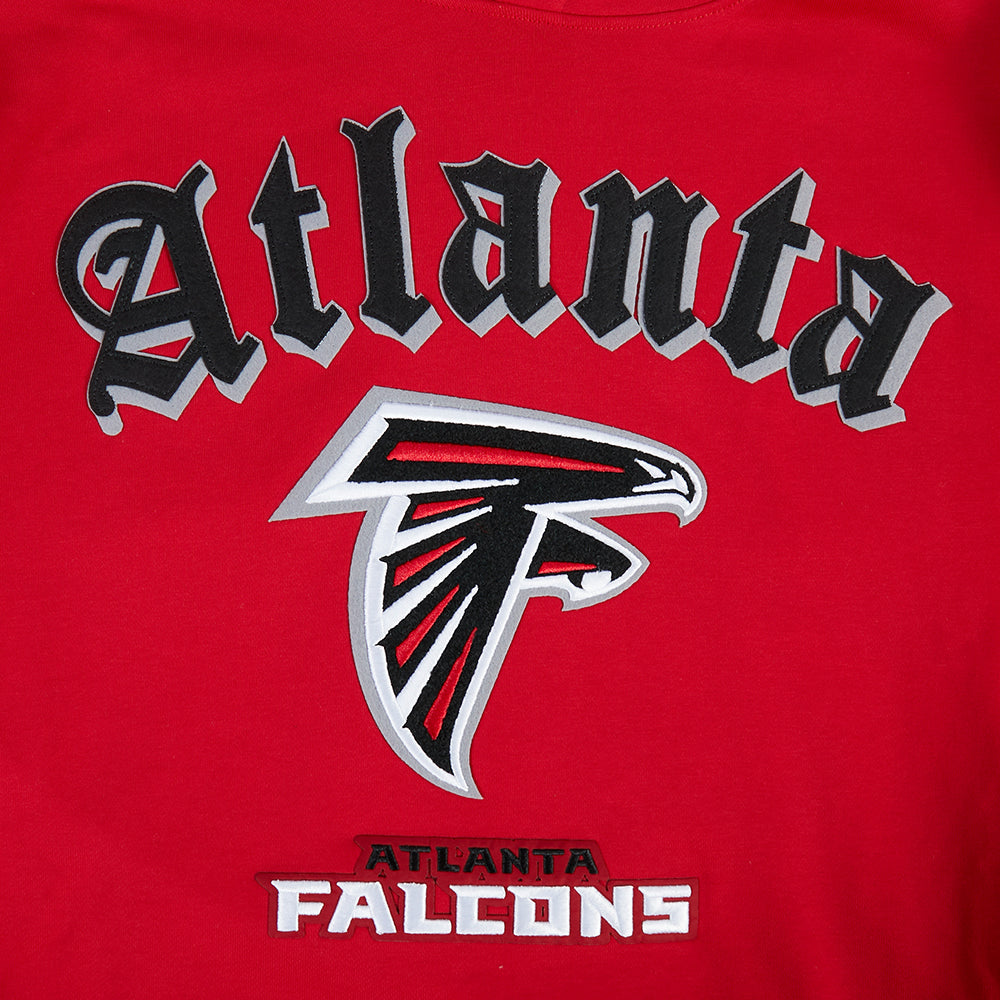 NFL ATLANTA FALCONS OLD ENGLISH CHANDAIL À CAPUCHON POUR HOMME (ROUGE)