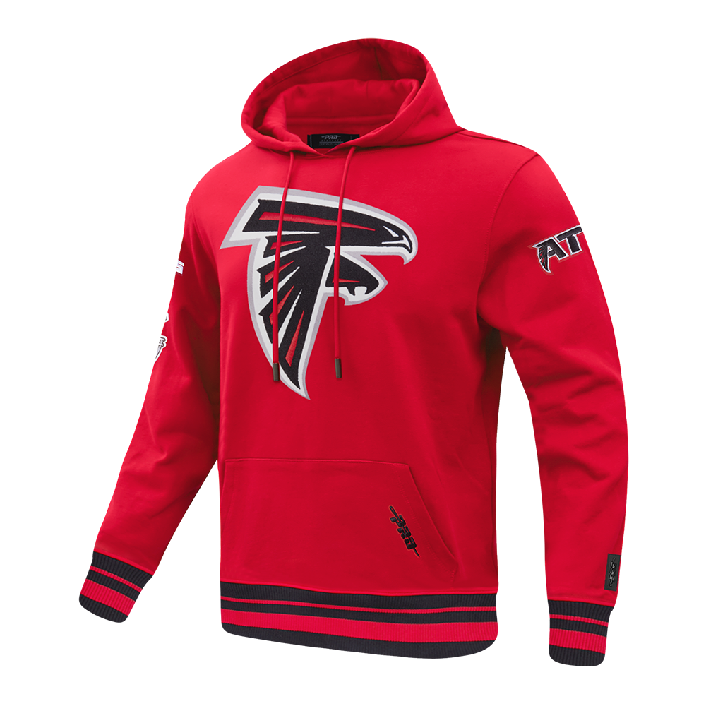 NFL ATLANTA FALCONS MASHUP MEN'S RIB PULLOVER HOODIE (RED/BLACK)