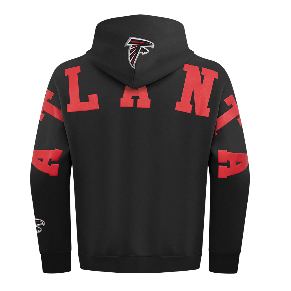 NFL ATLANTA FALCONS WINGSPAN MEN'S DROP SHOULDER FLC PO HOODIE (BLACK)