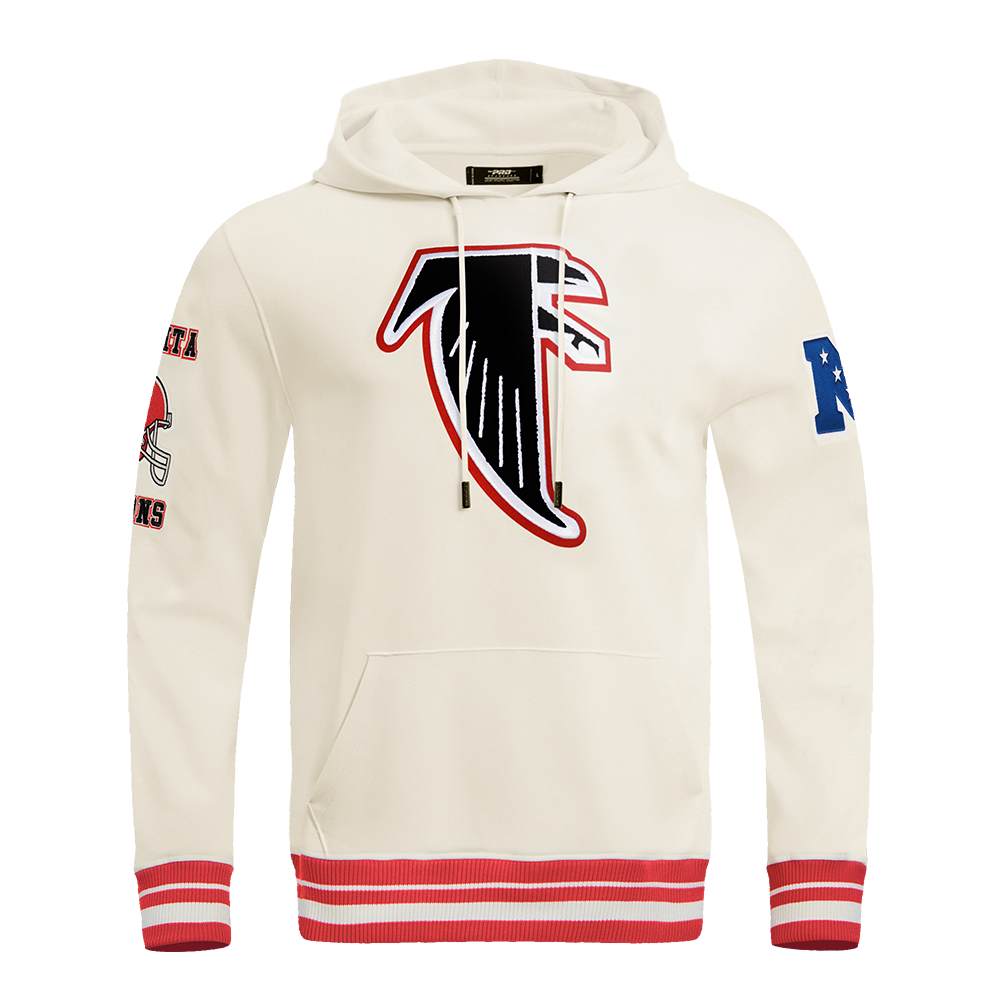 NFL ATLANTA FALCONS RETRO CLASSIC CHANDAIL À CAPUCHON POUR HOMME (COQUILLE D'ŒUF/ROUGE)