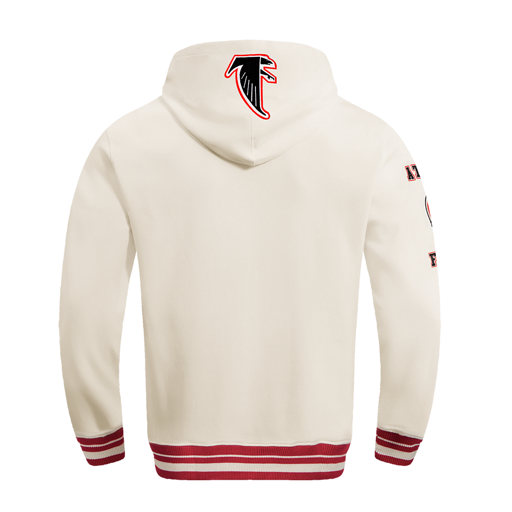 NFL ATLANTA FALCONS RETRO CLASSIC CHANDAIL À CAPUCHON POUR HOMME (COQUILLE D'ŒUF/ROUGE)