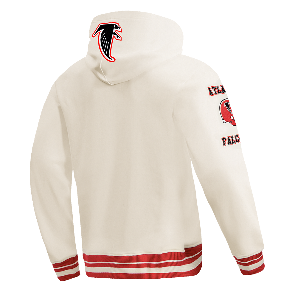 NFL ATLANTA FALCONS RETRO CLASSIC CHANDAIL À CAPUCHON POUR HOMME (COQUILLE D'ŒUF/ROUGE)