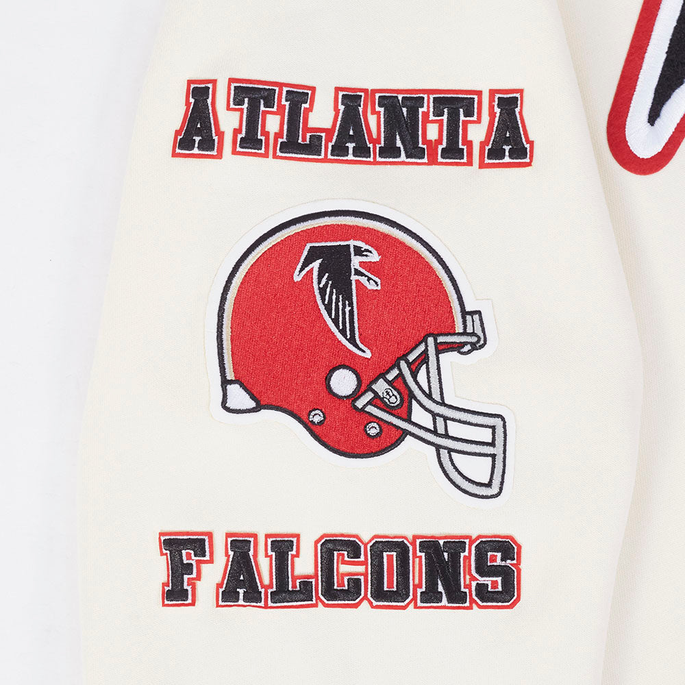 NFL ATLANTA FALCONS RETRO CLASSIC CHANDAIL À CAPUCHON POUR HOMME (COQUILLE D'ŒUF/ROUGE)